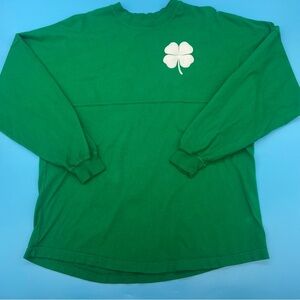 Venley SYRACUSE Green Long Sleeve Shirt with Shamrock Size